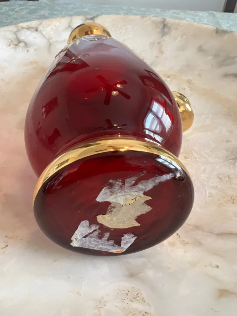 Vintage Italian Red Murano Glass Decanter - Picture 8 of 8